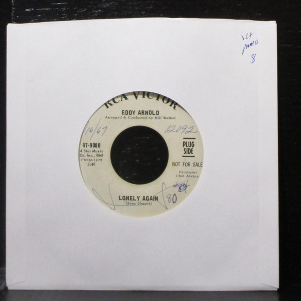 Eddy Arnold - Lonely Again / Love On My Mind 7" VG+ Promo Vinyl 45 RCA 1967 - Shuga Records