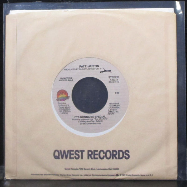 Patti Austin - It's Gonna Be Special 7" Mint- Promo Vinyl 45 Qwest 7-29373 USA - Shuga Records