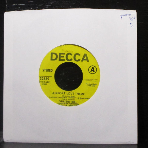Vincent Ball - Airport Love Theme / Marilyn's Theme 7" VG+ Promo Vinyl 45 Decca - Shuga Records