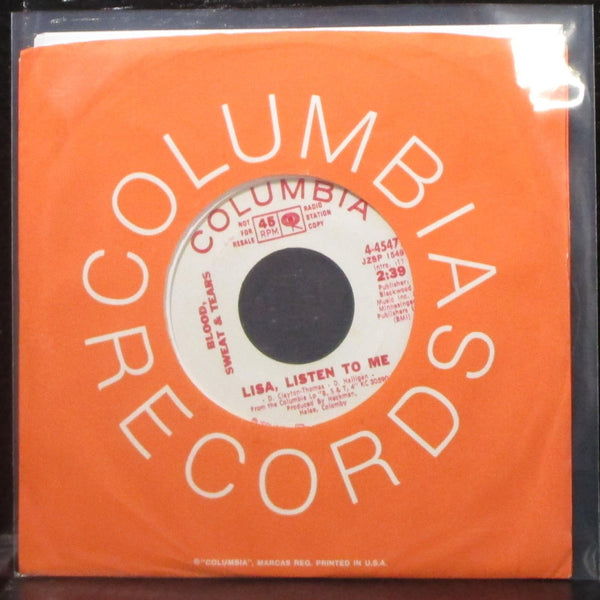 Blood, Sweat & Tears - Lisa, Listen To Me 7" VG+ Promo Vinyl 45 Columbia 1971 - Shuga Records