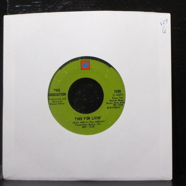 The Association - Time For Livin' / Birthday Morning 7" VG+ Vinyl 45 WB 7195 USA - Shuga Records