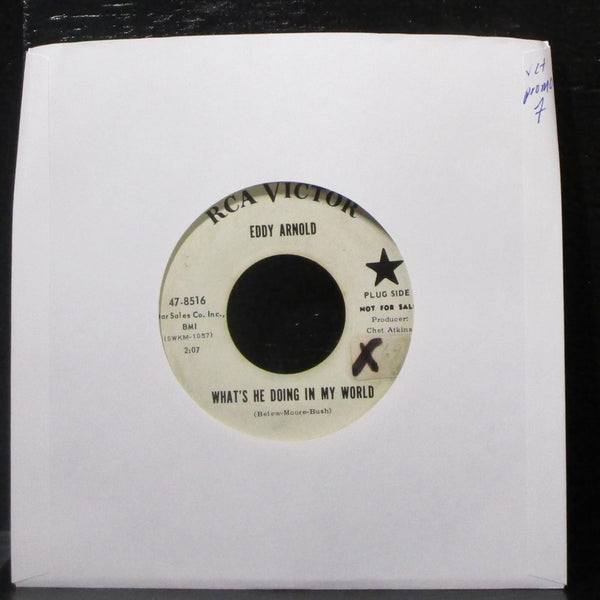 Eddy Arnold - What's He Doing In My World / Laura Lee 7" VG+ Promo Vinyl 45 RCA - Shuga Records