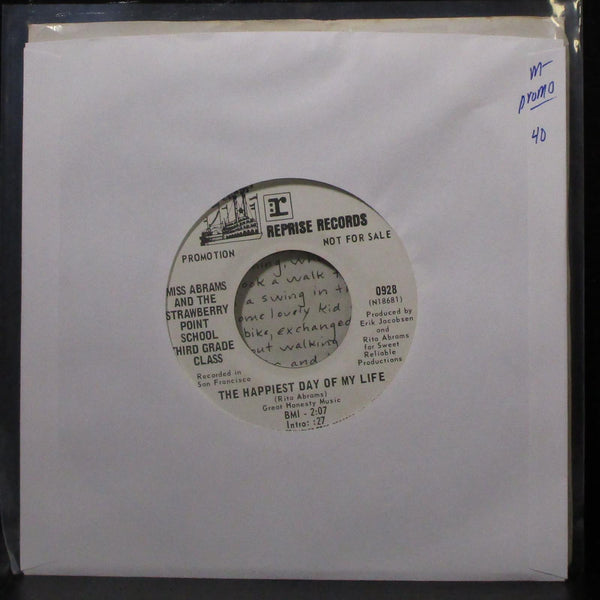 Miss Abrams & Strawberry Point 3rd Grade Class - Mill Valley 7" Mint- Promo 45 - Shuga Records