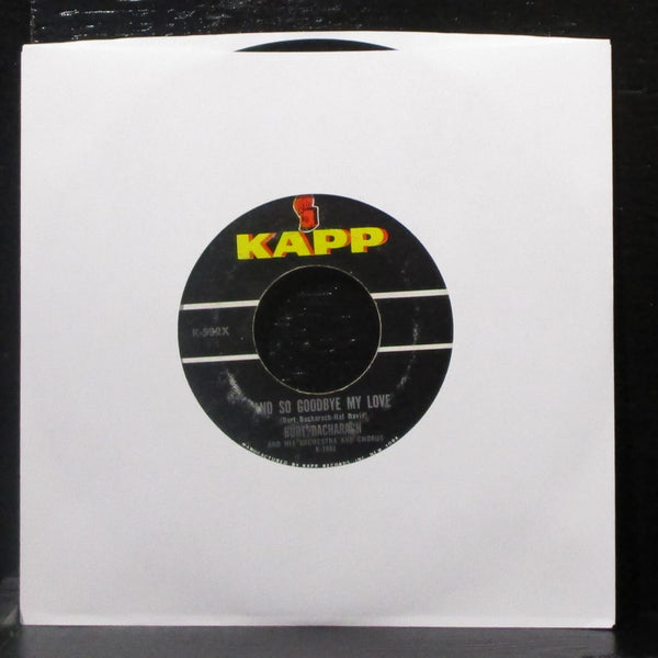 Burt Bacharach - Saturday Sunshine / And So Goodbye My Love 7" VG Vinyl 45 Kapp - Shuga Records