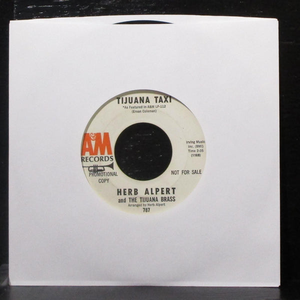 Herb Alpert - Zorba The Greek / Tijuana Taxi 7" VG Promo Vinyl 45 A&M 787 USA - Shuga Records