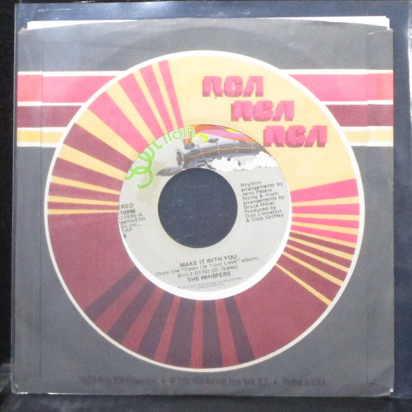 The Whispers - Make It With You / You Are Number One 7" VG+ Vinyl 45 Soul Train - Shuga Records