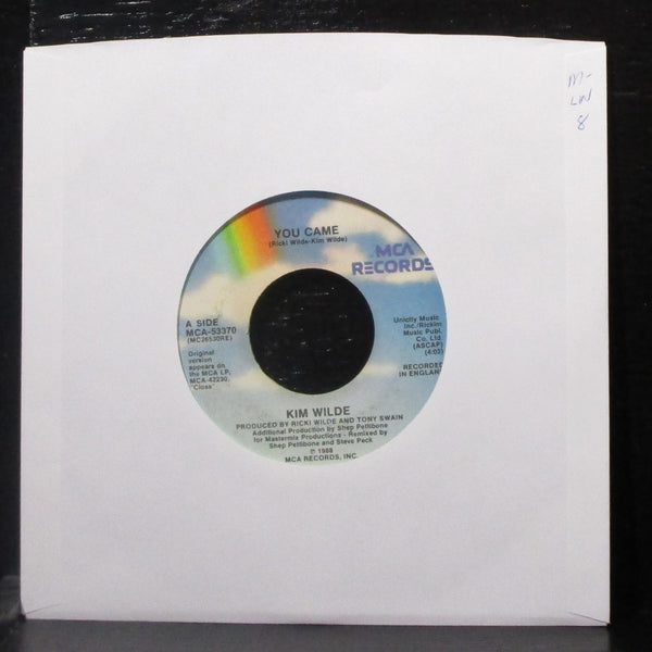 Kim Wilde - You Came / Tell Me Where You Are 7" Mint- Vinyl 45 MCA-53370 USA - Shuga Records