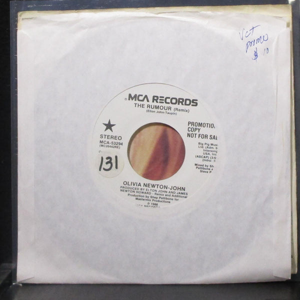 Olivia Newton-John - The Rumour 7" VG+ Promo Vinyl 45 MCA-53294 USA 1988 - Shuga Records