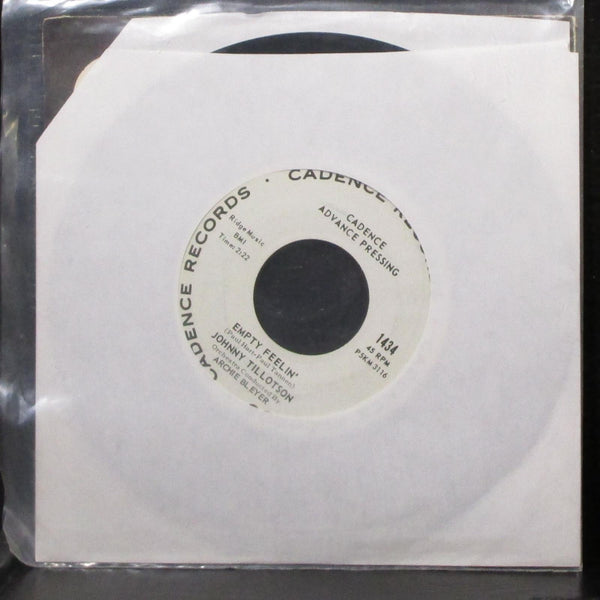 Johnny Tillotson - Out Of My Mind / Empty Feelin' 7" VG+ Promo Vinyl 45 Cadence - Shuga Records