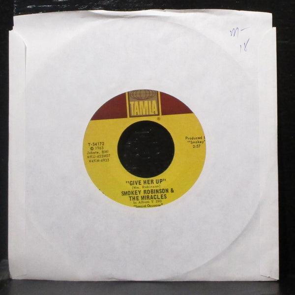 Smokey Robinson & Miracles - Special Occasion / Give Her Up 7" Mint- 45 Tamla - Shuga Records