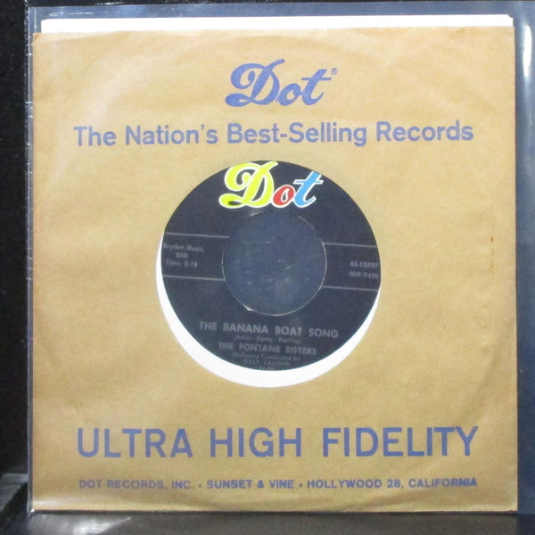 The Fontane Sisters - The Banana Boat Song / Honolulu Moon 7" Mint- Vinyl 45 Dot - Shuga Records