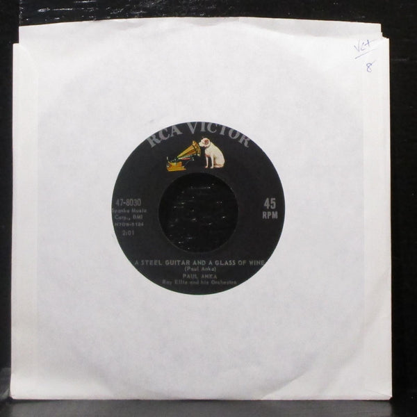 Paul Anka - A Steel Guitar And A Glass Of Wine 7" VG+ Vinyl 45 RCA 47-8030 USA - Shuga Records