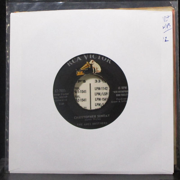 The Ames Brothers - Christopher Sunday / China Doll 7" VG+ Vinyl 45 RCA 47-7655 - Shuga Records