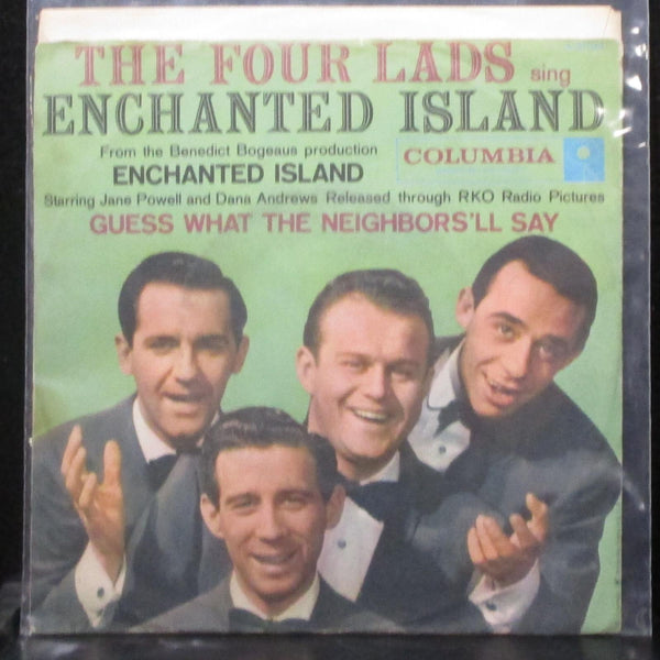 The Four Lads - Enchanted Island 7" VG+ Promo Vinyl 45 Columbia 4-41194 USA 1958 - Shuga Records