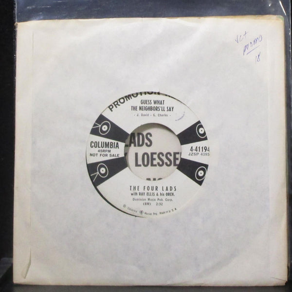 The Four Lads - Enchanted Island 7" VG+ Promo Vinyl 45 Columbia 4-41194 USA 1958 - Shuga Records