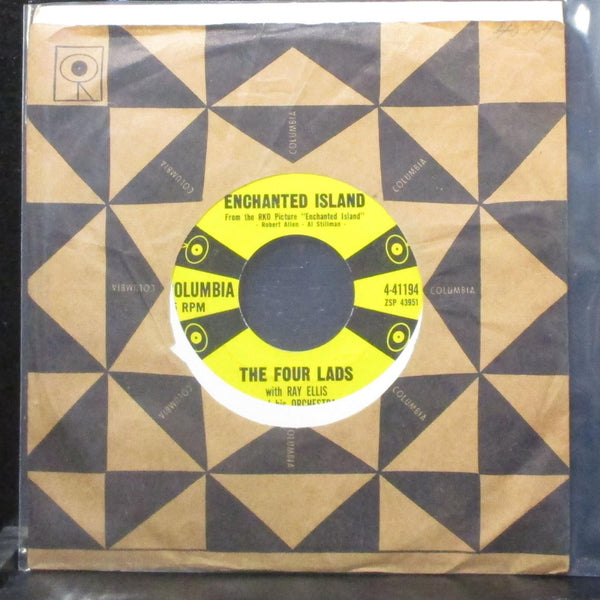 The Four Lads - Enchanted Island 7" Mint- Vinyl 45 Columbia 4-41194 USA 1958 - Shuga Records