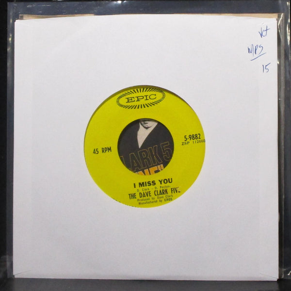 The Dave Clark Five - At The Scene / I Miss You 7" VG+ Vinyl 45 Epic 5-9882 USA - Shuga Records
