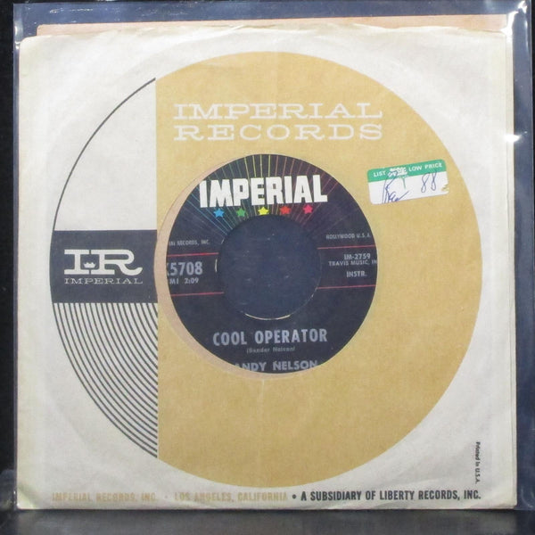 Sandy Nelson - Cool Operator / Jive Talk 7" VG+ Vinyl 45 Imperial X5708 USA 1961 - Shuga Records