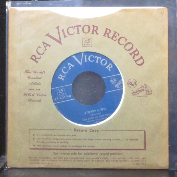 Dinah Shore & Tony Martin - In Your Arms / A Penny A Kiss 7" Mint- Vinyl 45 RCA - Shuga Records