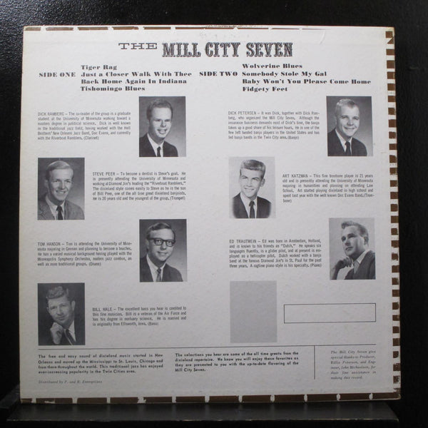 Mill City Seven - Dixieland At It's Best LP VG+ 55-5767 Private Jazz Mono Vinyl - Shuga Records