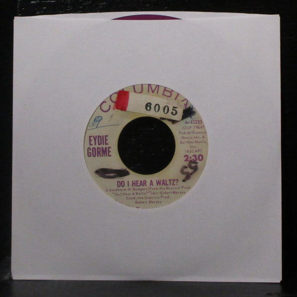 Eydie Gorme - Do I Hear A Waltz? 7" VG Promo Purple Vinyl 45 Columbia 4-43225 - Shuga Records