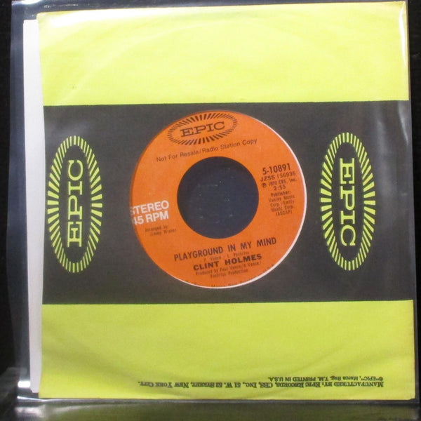 Clint Holmes - Playground In My Mind 7" Mint- Promo Vinyl 45 Epic 5-10891 USA - Shuga Records