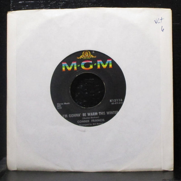 Connie Francis - I'm Gonna' Be Warm This Winter 7" VG+ Vinyl 45 MGM K13116 USA - Shuga Records