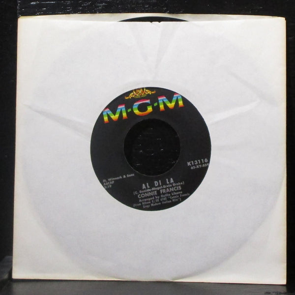 Connie Francis - I'm Gonna' Be Warm This Winter 7" VG+ Vinyl 45 MGM K13116 USA - Shuga Records