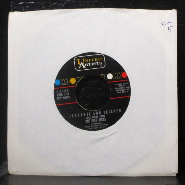 Ferrante & Teicher - One Eyed Jacks / Gone With The Wind 7" VG+ Vinyl 45 UA 300 - Shuga Records