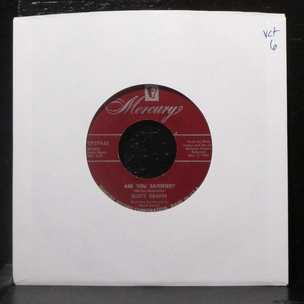 Rusty Draper - Are You Satisfied / Wabash Cannonball 7" VG+ Vinyl 45 Mercury - Shuga Records