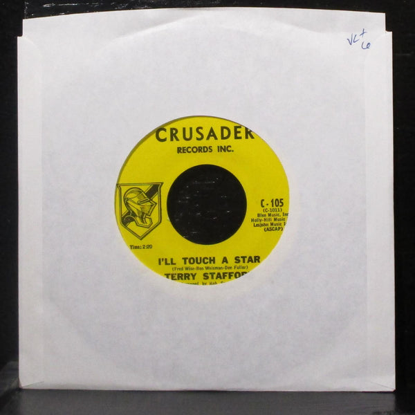 Terry Stafford - I'll Touch A Star / Playing With Fire 7" VG+ Vinyl 45 Crusader - Shuga Records