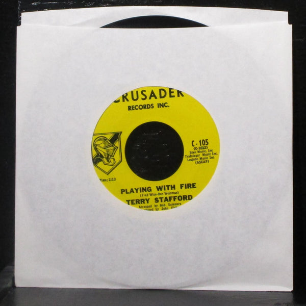 Terry Stafford - I'll Touch A Star / Playing With Fire 7" VG+ Vinyl 45 Crusader - Shuga Records