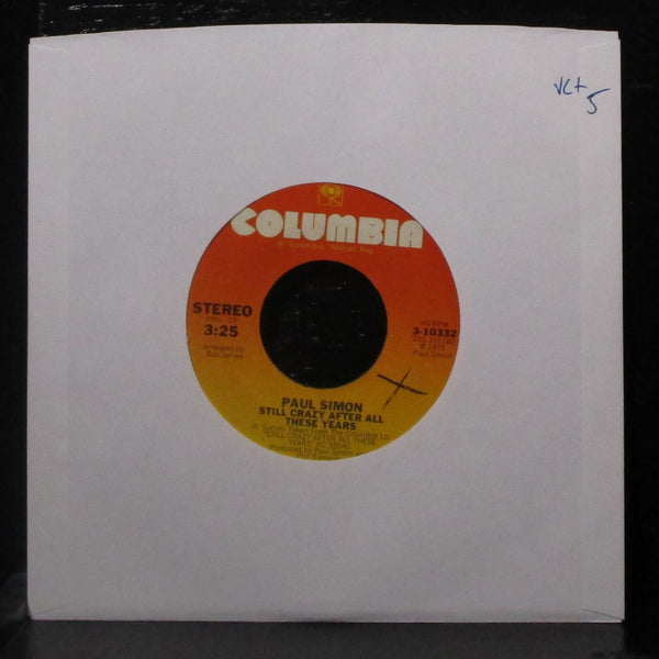Paul Simon - Still Crazy After All These Years 7" VG+ Promo 45 Columbia 3-10332 - Shuga Records