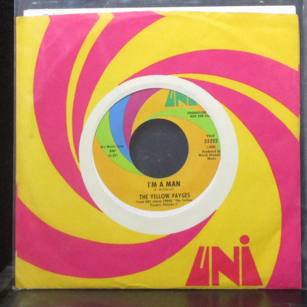 The Yellow Payges - I'm A Man / Home Again 7" Mint- Promo Vinyl 45 UNI 55225 - Shuga Records