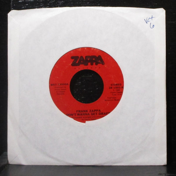 Frank Zappa - I Don't Wanna Get Drafted / Ancient Armaments 7" VG+ 45 ZR 1001 - Shuga Records