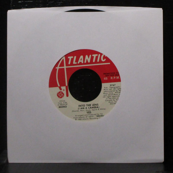 Yes - Into The Lens (I Am A Camera) 7" VG+ Promo Vinyl 45 Atlantic 3767 USA 1980 - Shuga Records