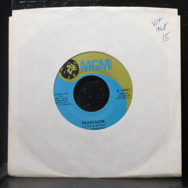 Roy Orbison - Heartache / Sugar Man 7" VG+ Vinyl 45 MGM K 13991 USA 1968 - Shuga Records
