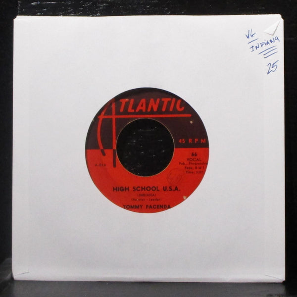 Tommy Facenda - High School U.S.A. (Indiana) / Plea Of Love 7" VG 45 Atlantic 66 - Shuga Records
