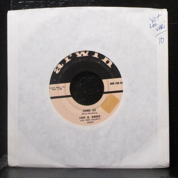 Jan & Arnie - Jennie Lee / Gotta Getta Date 7" VG+ 45 Arwin MM-108-45 lbl var - Shuga Records