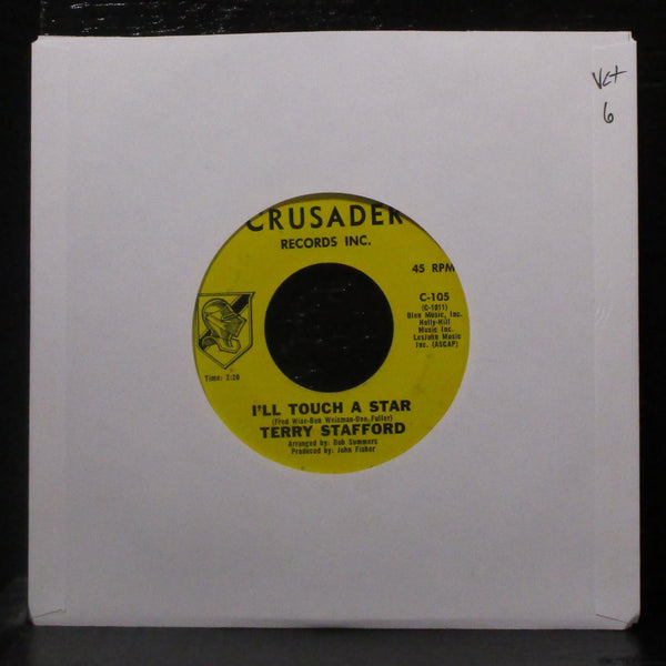 Terry Stafford - I'll Touch A Star / Playing With Fire 7" VG+ Vinyl 45 Crusader - Shuga Records