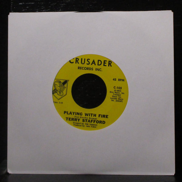 Terry Stafford - I'll Touch A Star / Playing With Fire 7" VG+ Vinyl 45 Crusader - Shuga Records