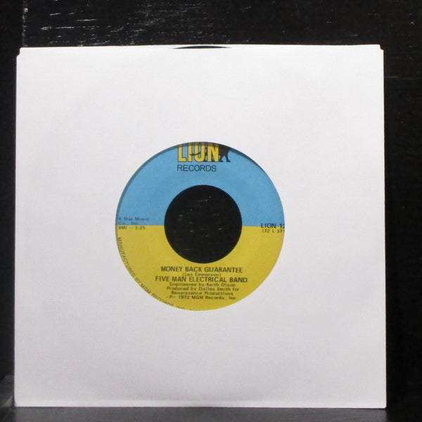 Five Man Electrical Band - Money Bank Guarantee / Find The One 7" VG+ Vinyl 45 - Shuga Records