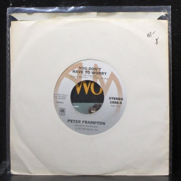 Peter Frampton - Tried To Love / You Don't Have To Worry 7" Mint- Vinyl 45 A&M - Shuga Records