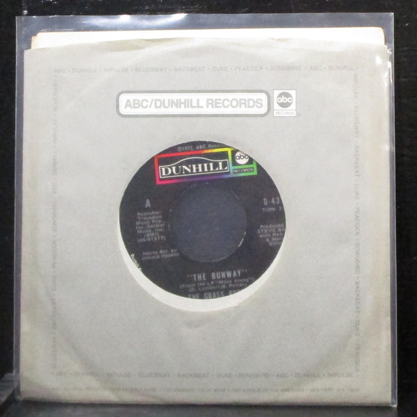 The Grass Roots - The Runway / Move Along 7" VG+ Vinyl 45 ABC D-4316 USA 1972 - Shuga Records