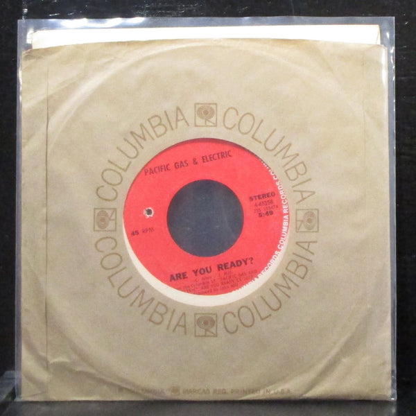 Pacific Gas & Electric - Are You Ready? / Staggolee 7" Mint- Vinyl 45 Columbia - Shuga Records