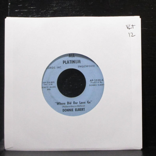 Donnie Elbert - Where Did Our Love Go / That's If You Love Me 7" VG+ Vinyl 45 - Shuga Records