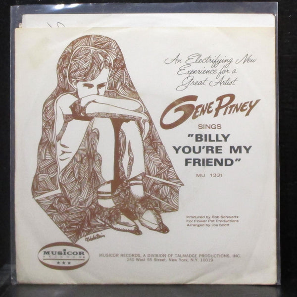 Gene Pitney - Billy You're My Friend / Lonely Drifter 7" Mint- Vinyl 45 Musicor - Shuga Records