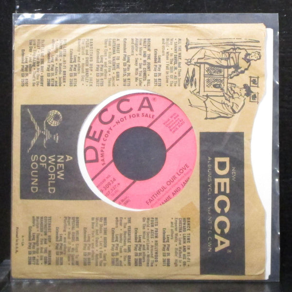 Jamie & Jane - Faithful Our Love / Classical Rock & Roll 7" Mint- Promo Vinyl 45 - Shuga Records