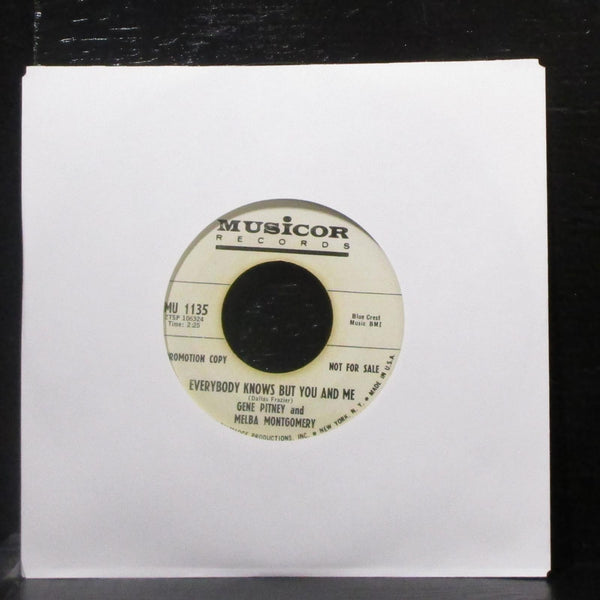 Gene Pitney & Melba Montgomery - Baby Ain't That Fire 7" VG Promo 45 Musicor - Shuga Records