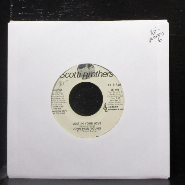 John Paul Young - Lost In Your Love 7" VG+ Promo Vinyl 45 Scotti Bros. SB 405 - Shuga Records